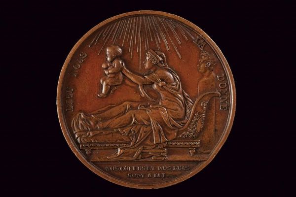 Medaglia per la nascita del conte di Chambord, Luigi XVIII (1814-24)  - Asta Medaglie, Ordini e Decorazioni - Associazione Nazionale - Case d'Asta italiane