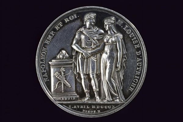 Medaglia per le Nozze di Napoleone e di Maria Luigia d'Austria  - Asta Medaglie, Ordini e Decorazioni - Associazione Nazionale - Case d'Asta italiane