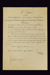 Medaglia al valore militare in bronzo con documento  - Asta Medaglie, Ordini e Decorazioni - Associazione Nazionale - Case d'Asta italiane