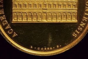 Medaglia Gregorio XVI e Benedetto XIV in bronzo dorato  - Asta Medaglie, Ordini e Decorazioni - Associazione Nazionale - Case d'Asta italiane