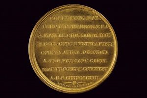 Medaglia Pio IX (1846-1878) in bronzo dorato  - Asta Medaglie, Ordini e Decorazioni - Associazione Nazionale - Case d'Asta italiane