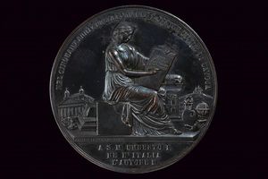 Medaglia per il 50°anniversario della fondazione dell'ordine civile di Savoia  - Asta Medaglie, Ordini e Decorazioni - Associazione Nazionale - Case d'Asta italiane