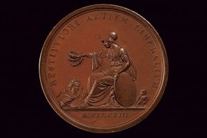 Medaglia Carlo Felice di Savoia (1821 - 1831) in bronzo  - Asta Medaglie, Ordini e Decorazioni - Associazione Nazionale - Case d'Asta italiane