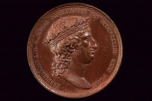 Tre medaglie Ferdinando I di Borbone (1816-1825) in bronzo  - Asta Medaglie, Ordini e Decorazioni - Associazione Nazionale - Case d'Asta italiane