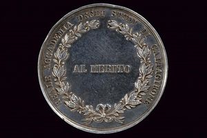 Medaglia Ferdinando II (1830-1859) in argento  - Asta Medaglie, Ordini e Decorazioni - Associazione Nazionale - Case d'Asta italiane