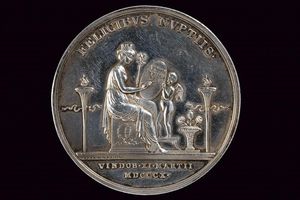 Medaglia per le nozze a Vienna di Napoleone con Maria Luigia d'Austria  - Asta Medaglie, Ordini e Decorazioni - Associazione Nazionale - Case d'Asta italiane