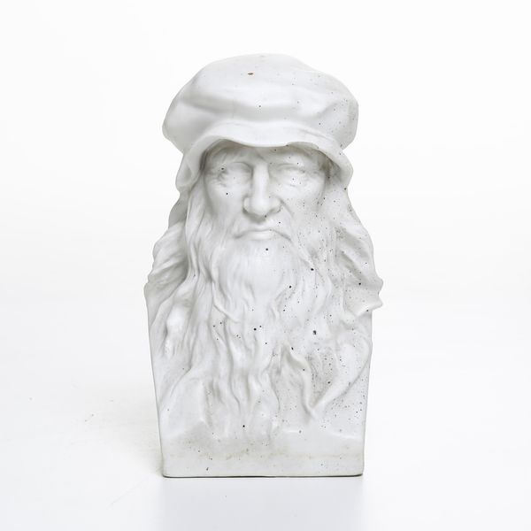 Busto di Leonardo da Vinci. <BR>Doccia, Manifattura Ginori, XIX secolo.  - Asta Ceramiche - Associazione Nazionale - Case d'Asta italiane