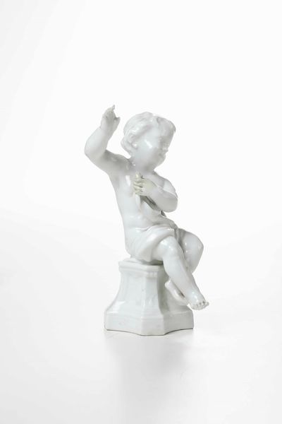 Figurina di putto.<BR>Vienna, Manifattura Imperiale, 1750 circa.  - Asta Ceramiche - Associazione Nazionale - Case d'Asta italiane