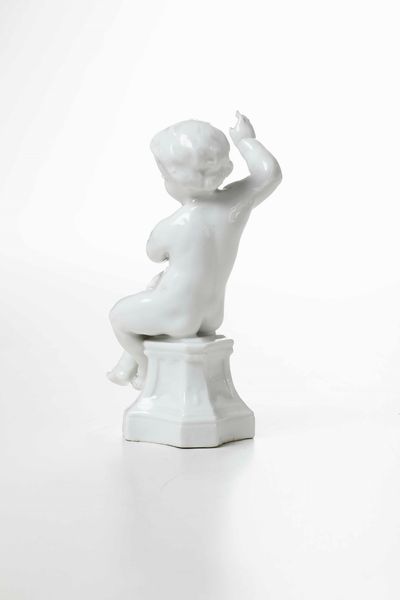 Figurina di putto.<BR>Vienna, Manifattura Imperiale, 1750 circa.  - Asta Ceramiche - Associazione Nazionale - Case d'Asta italiane