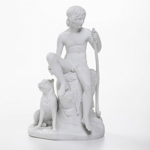 Scultura.<BR>Danimarca, Manifattura Royal Copenaghen, seconda met del XIX secolo.<BR>  - Asta Ceramiche - Associazione Nazionale - Case d'Asta italiane