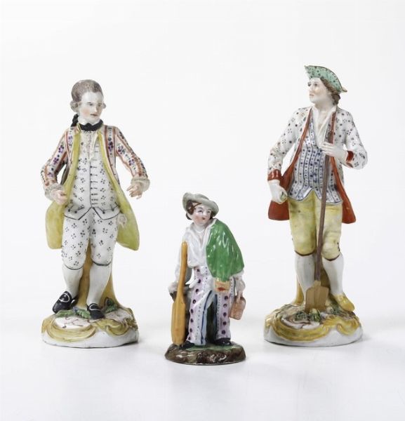 Due figurine. <BR>Veneto, XIX secolo.<BR><BR>  - Asta Ceramiche - Associazione Nazionale - Case d'Asta italiane