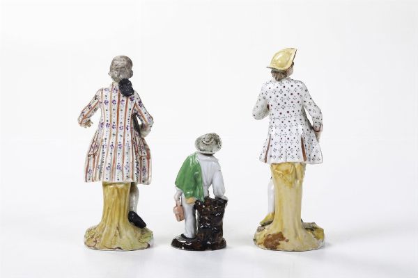 Due figurine. <BR>Veneto, XIX secolo.<BR><BR>  - Asta Ceramiche - Associazione Nazionale - Case d'Asta italiane