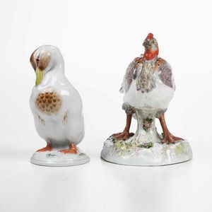 Figura di papera.<BR>Meissen, XX secolo.  - Asta Ceramiche - Associazione Nazionale - Case d'Asta italiane