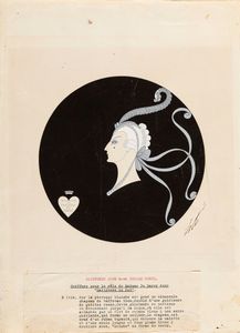 Erté (Romain de Tirtoff) - Coiffures pour le rôle de Madame Du Barry