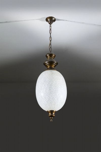 PRODUZIONE MURANESE : Lampada a sospensione  - Asta Design  - Associazione Nazionale - Case d'Asta italiane