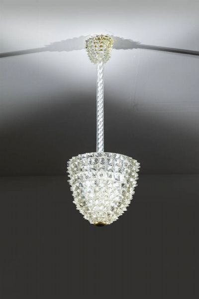 Ercole Barovier : Lampadario a sospensione  - Asta Design  - Associazione Nazionale - Case d'Asta italiane