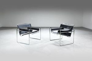 Marcel Breuer - Coppia di poltrone mod. Wassily o mod. B3