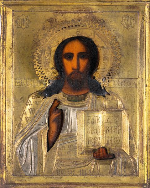 Iconografo russo del XIX secolo : Cristo Pantocratore  - Asta Antiquariato: Arredi, Dipinti, Oggetti d'Arte, Arte Orientale. - Associazione Nazionale - Case d'Asta italiane