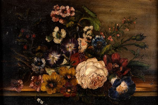 Anonimo del XX secolo : Due nature morte di fiori  - Asta Antiquariato: Arredi, Dipinti, Oggetti d'Arte, Arte Orientale. - Associazione Nazionale - Case d'Asta italiane