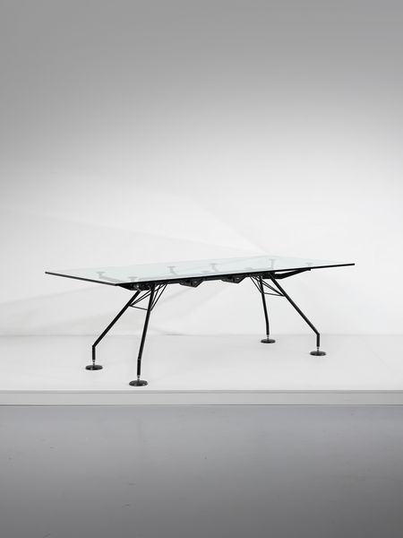 NORMAN FOSTER  (n. 1935) : Tavolo della serie Nomos per Tecno, Varedo  - Asta Asta 476 | DESIGN E ARTI DECORATIVE DEL NOVECENTO Online - Associazione Nazionale - Case d'Asta italiane