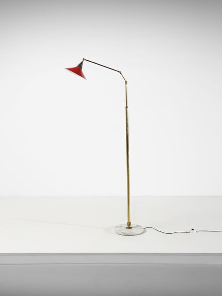 MANIFATTURA ITALIANA : Lampada da terra con braccio snodabile  - Asta Asta 476 | DESIGN E ARTI DECORATIVE DEL NOVECENTO Online - Associazione Nazionale - Case d'Asta italiane