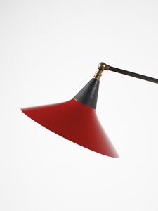 MANIFATTURA ITALIANA : Lampada da terra con braccio snodabile  - Asta Asta 476 | DESIGN E ARTI DECORATIVE DEL NOVECENTO Online - Associazione Nazionale - Case d'Asta italiane