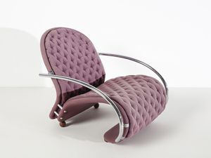 PANTON VERNER (1926 - 1998) : Tre poltrone con braccioli e una senza mod. G easy chair della serie 123 per Fritz Hansen, Danimarca  - Asta Asta 476 | DESIGN E ARTI DECORATIVE DEL NOVECENTO Online - Associazione Nazionale - Case d'Asta italiane