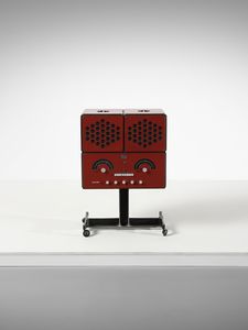 CASTIGLIONI ACHILLE (1918-2002) & PIER GIACOMO (1913-1968) - Radiofonografo con casse modulari asportabili mod. RR126 per Brionvega, Italia