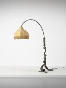 MANIFATTURA ITALIANA : Grande lampada da terra ad arco  - Asta Asta 476 | DESIGN E ARTI DECORATIVE DEL NOVECENTO Online - Associazione Nazionale - Case d'Asta italiane