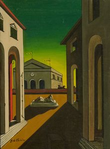 Giorgio de Chirico : Piazza d'Italia  - Asta Arte moderna e contemporanea - Associazione Nazionale - Case d'Asta italiane