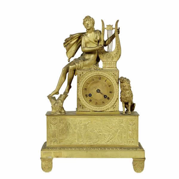 Orologio da tavolo in bronzo dorato  - Asta Dipinti, Arredi e Oggetti d'Arte Web Only - Associazione Nazionale - Case d'Asta italiane