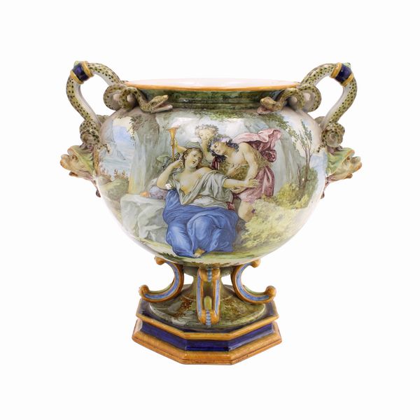 Vaso in porcellana Capodimonte  - Asta Dipinti, Arredi e Oggetti d'Arte Web Only - Associazione Nazionale - Case d'Asta italiane