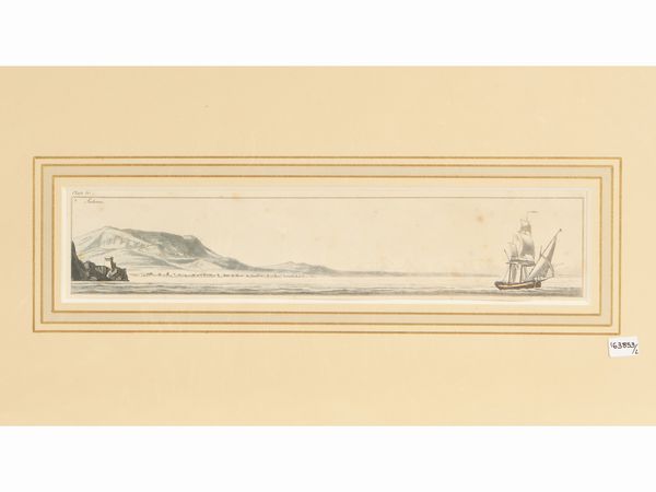 Salerno - Gulph of Salerno (1801)  - Asta Dal Grand Tour al magico Oriente. Una collezione di stampe - Associazione Nazionale - Case d'Asta italiane