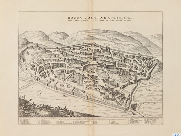 Rocca Contrada Ville de l'Etat de l'Eglise dans la Marche d'Ancona  - Asta Dal Grand Tour al magico Oriente. Una collezione di stampe - Associazione Nazionale - Case d'Asta italiane