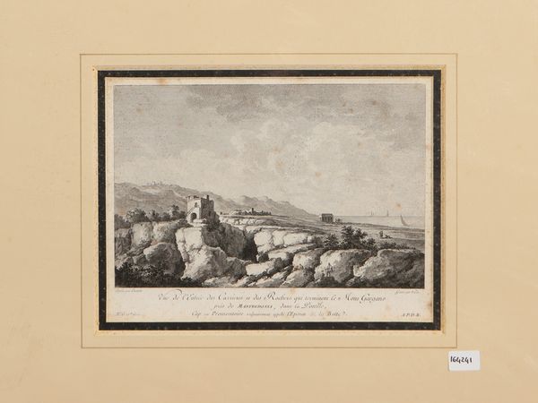 JEAN CLAUDE RICHARD DE SAINT-NON : Vue de l'Entre des Carrieres et des Rochers qui terminent le Mont Gargano prs de Manfredonia  - Asta Dal Grand Tour al magico Oriente. Una collezione di stampe - Associazione Nazionale - Case d'Asta italiane