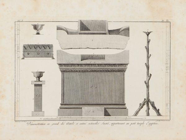 GIOVANNI BATTISTA PIRANESI : Dmonstration en grand des Autels et autres ustensiles Sacrs, appartenant au petit temple Egyptien  - Asta Dal Grand Tour al magico Oriente. Una collezione di stampe - Associazione Nazionale - Case d'Asta italiane