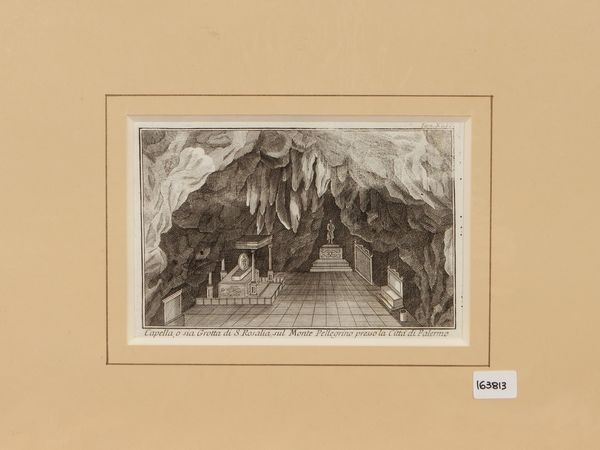 THOMAS SALMON : Cappella o sia Grotta di S. Rosalia sul Monte Pellegrino presso la citt di Palermo  - Asta Dal Grand Tour al magico Oriente. Una collezione di stampe - Associazione Nazionale - Case d'Asta italiane