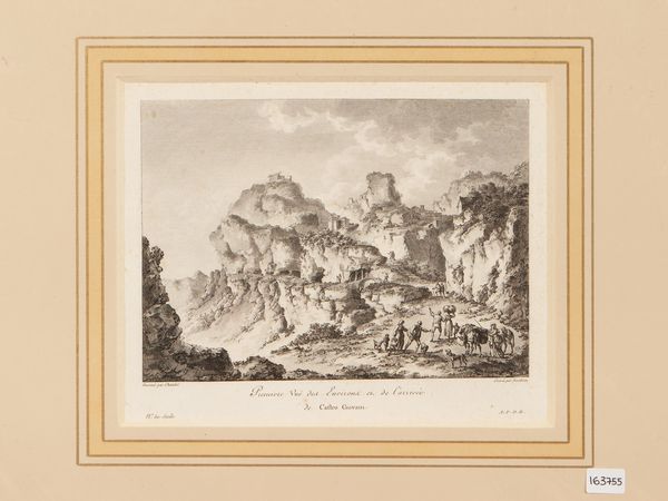 JEAN CLAUDE RICHARD DE SAINT-NON : Premire Vue des environs et de l'arrive de Castro Giovani  - Asta Dal Grand Tour al magico Oriente. Una collezione di stampe - Associazione Nazionale - Case d'Asta italiane