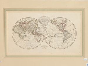 Jean-Baptiste Pierre Tardieu - Mappe-Monde en deux Hmisphres (1820 circa)