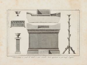 GIOVANNI BATTISTA PIRANESI - Dmonstration en grand des Autels et autres ustensiles Sacrs, appartenant au petit temple Egyptien