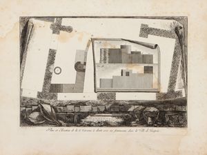 GIOVANNI BATTISTA PIRANESI - Plan et Elvation de la 2e. Taverne  droite avec ses fourneaux, dans la Ville de Pompeia