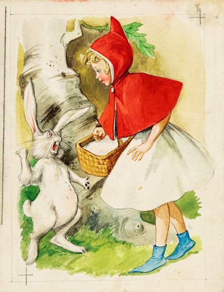 Gianni Benvenuti : Cappuccetto Rosso  - Asta Fairy Tales / Illustrazioni Originali - Associazione Nazionale - Case d'Asta italiane