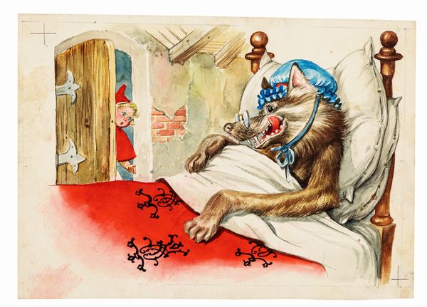 Gianni Benvenuti : Cappuccetto Rosso  - Asta Fairy Tales / Illustrazioni Originali - Associazione Nazionale - Case d'Asta italiane