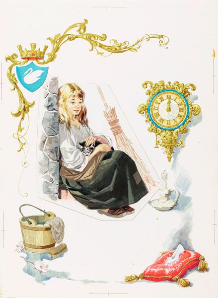 Michele (Angelo Bioletto) : Cenerentola  - Asta Fairy Tales / Illustrazioni Originali - Associazione Nazionale - Case d'Asta italiane