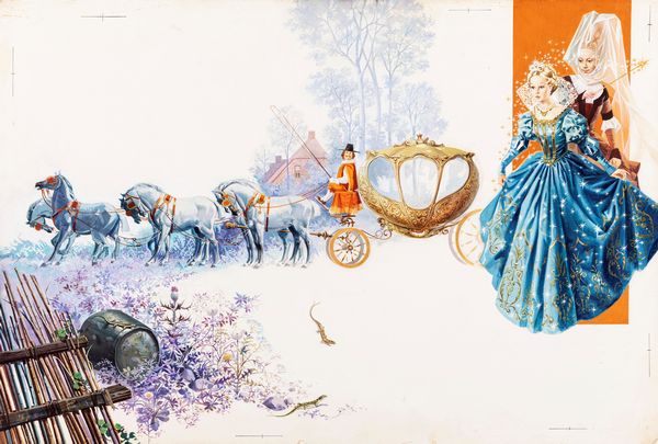 Michele (Angelo Bioletto) : Cenerentola  - Asta Fairy Tales / Illustrazioni Originali - Associazione Nazionale - Case d'Asta italiane