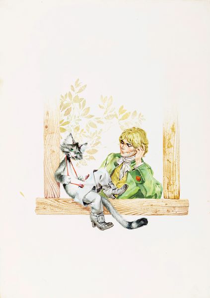 Pikka (Piero Cattaneo) : Il gatto dagli stivali  - Asta Fairy Tales / Illustrazioni Originali - Associazione Nazionale - Case d'Asta italiane