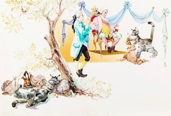 Pikka (Piero Cattaneo) : Il gatto dagli stivali  - Asta Fairy Tales / Illustrazioni Originali - Associazione Nazionale - Case d'Asta italiane