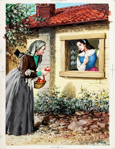 Federico Santin : Biancaneve e i sette nani  - Asta Fairy Tales / Illustrazioni Originali - Associazione Nazionale - Case d'Asta italiane