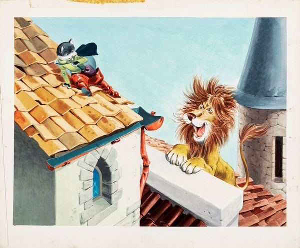 Tony Wolf (Antonio Lupatelli) : Il gatto dagli stivali  - Asta Fairy Tales / Illustrazioni Originali - Associazione Nazionale - Case d'Asta italiane