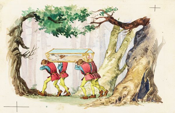 Sani (Sandro Nardini) : Biancaneve e i sette nani  - Asta Fairy Tales / Illustrazioni Originali - Associazione Nazionale - Case d'Asta italiane